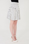 Summer White Black Polka Dot Skirt - 4