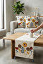 Star Punch Embroidered Floral Pattern Throw Pillow Runner Set 2 Square Pillows 1 Runner Boho Decorative Living Room Set - 4