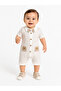 Baby Boy Striped Romper with Bow Tie and Teddy Bear 0-3 / 3-6 / 6-9 Months