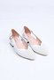 Stapled Neolite Sole Pointed Toe Genuine Leather Thick Heeled Shoes 339-330 Women's Shoes - 7