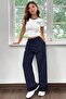 Modal Touch Ultra Soft Fabric Wide Leg High Waist Sweatpants Rf0675 - 4