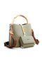 Women's Embossed Printed Vegan Shoulder Bag and Wallet Combination with Lock Detail