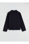 Trendlucky girls' knitted sweater with polo collar and ribbon embroidery - 3
