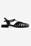 Lavina Black Satin Stone Women's Sandals - 4