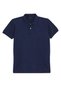 Men's 5-pack slim fit cotton plain pique polo shirt in black, grey, navy, blue, and burgundy - 4