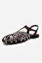 Lavina Brown Suede Stone Women's Sandals - 6