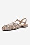 Lavina Beige Suede Stone Women's Sandals - 6
