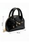 Women's Buckle Detailed Hand and Shoulder Bag - 4
