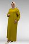 62007 Plus Size Dress with Elastic Sleeves - Oil Green - 5