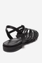 Lavina Black Satin Stone Women's Sandals - 5
