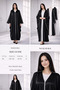 Minimalist Black Abaya with White Trim – Modern Modest Wear - 2