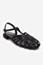 Lavina Black Satin Stone Women's Sandals - 3