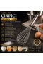 Metal Luxury Whisk 35 cm Stainless Steel Professional Kitchen Whisk - 1 Piece - 3