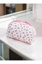 Large Size Romantic Rose Patterned Quilted Makeup Bag - 5
