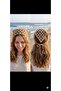 Hand-Knitted Paper Thread Bohemian Hair Bandana - Earth Tone Retro Summer Accessory - 2