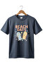 Unisex Holiday Beach Themed Beach Days Printed Beach Slippers Short Sleeve Summer 100% Cotton Basic T-Shirt