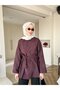 Women's Sparkling Stone Embellished Belted Jacket Tunic Shirt - Special Design Modern Elegance - 3