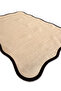 Pera Wavy Series Cappuccino Color Linen with Black Embroidered Edges, American Service, Supla - 3