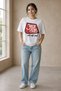 Women's Oversize T-Shirt 3 Printed 100% Cotton T-Shirt Comfortable Fit