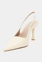 Elara Butter Yellow Matte Slingback V Vamp Line Pointed Toe Women's Heeled Shoes - 6
