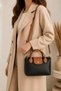 Women's Black Tan Hand and Shoulder Bag – Casual Stylish Mini Crossbody Bag - 2