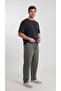 Men's Loose Fit Baggy Pique Trousers - 3