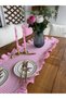 Iris Vintage Full Ruffle Pink Gingham Runner Seamless - 3