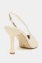 Elara Butter Yellow Matte Slingback V Vamp Line Pointed Toe Women's Heeled Shoes - 8
