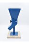 Nuts - Walnuts - Almonds Crushing Machine Crusher with Metal Cover - Fixed to the Wood - Blue - 31X16X16Cm - 2