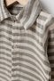 10-Piece Baby Boy Hospital Discharge Set Gots Certified Organic Fabric 100% Cotton Muslin Khaki Striped - 2