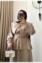 Lora Tensel Fabric Gold Detailed Skirt Suit - 3