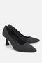 Women's black pointed-toe woven espadrille mules - 2