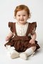 Baby Girl Birthday Party Wedding Dress Double Suit Short Sleeve Socks Bow Romper