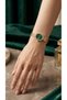 Belluci Women's Steel Watch Gold Color Green Dial Oval Case Stone Vintage Old Money Luxury Elegant Stylish Women's Wristwatch 2026 - 4
