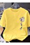 Cute Panda Printed Short Sleeve Oversize Unisex Crew Neck T-Shirt