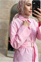Women's Trend Belt Detailed Oversize Shirt Tunic - 3