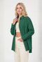 Women's Cotton Blend Terry Cotton Boyfriend Long Sleeve Basic Shirt Emerald Green - 3
