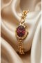 Tifany Women's Steel Watch Gold Color & Claret Red Dial Vintage Old Money Luxury Elegant Stylish Women's Wristwatch 2026 - 6