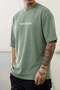 Men's Spectacular Light Green Oversize Casual Boyfriend T-Shirt