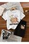 Girls-Boys Capybara Cute Printed T-Shirt Shorts Set