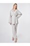 Leaf Pattern Modal Double Suit Light Gray - 2