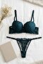Supported Brode Bra Set Emerald Green