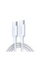 كابل شحن سريع مضفر من نوع USB-C إلى USB-C 5A بطول 1 متر وقوة 100 واط - أبيض