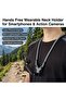 China Mainland Magnetic Hanging Neck Stand for iPhone Wearable Mobile Phone Holder with Tripod Funct - 6