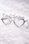 Silver Bride Team Glasses Heart Shaped Bachelorette Bridesmaid Glasses Silver