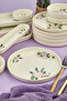 14 Piece Floral Patterned Breakfast Set Elegant Spring Themed Presentation Set Breakfast Set - 5