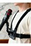 black Microphone Shoulder Strap Holder, Frees Your Hands, Attaches the Microphone to Your Body, with - 8