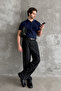 Men's Honeycomb Pattern Polo Collar Knitwear T-Shirt - 6