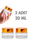 2Pcs Gold Glossy Lid Transparent Lip Skin Care Cream Cosmetic Hand Care Travel Glass Jar 20ml