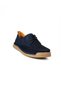 Babalı 62401 Cool Men Navy Blue Nubuck Leather Lace-Up Casual Men's Shoes